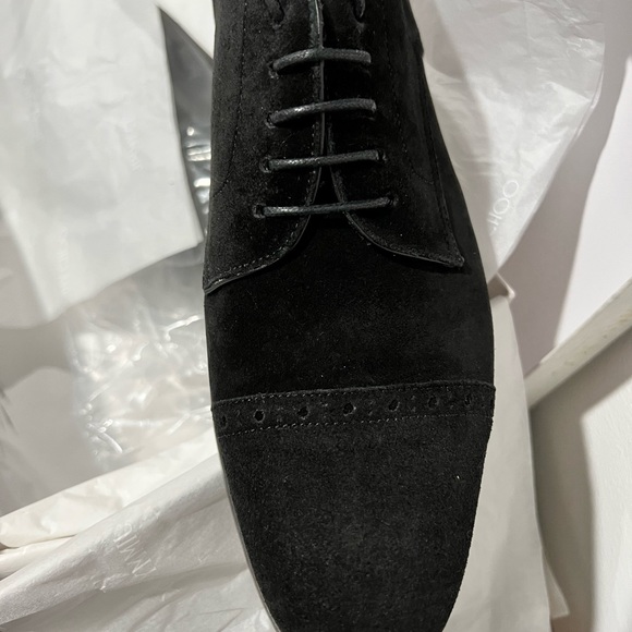 Mens black dress shoe jimmy Choo suede, laces - Picture 2 of 13